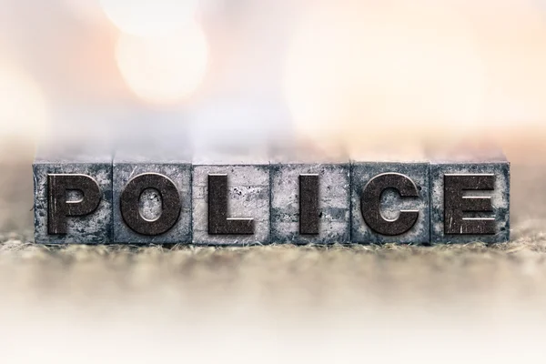 Police Concept Vintage Letterpress Type — Stock Photo, Image