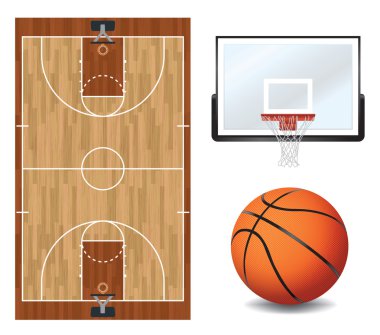 Basketball Design Elements Illustration clipart