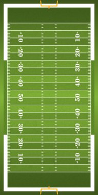 Dokulu çim dikey Amerikan futbol sahası