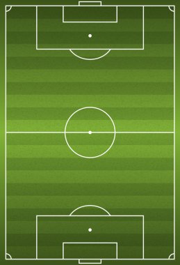 Gerçekçi dikey futbol - futbol alanı illüstrasyon