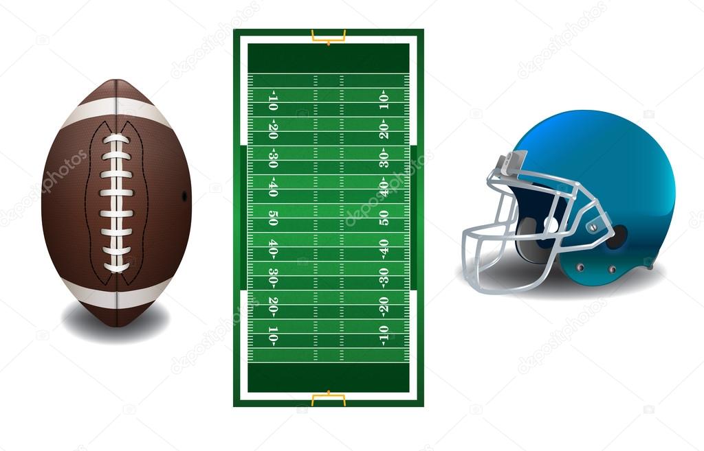 American Football Elements Illustration