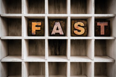 Fast Concept Wooden Letterpress Type in Draw