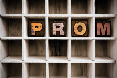 Prom Concept Wooden Letterpress Type in Drawer