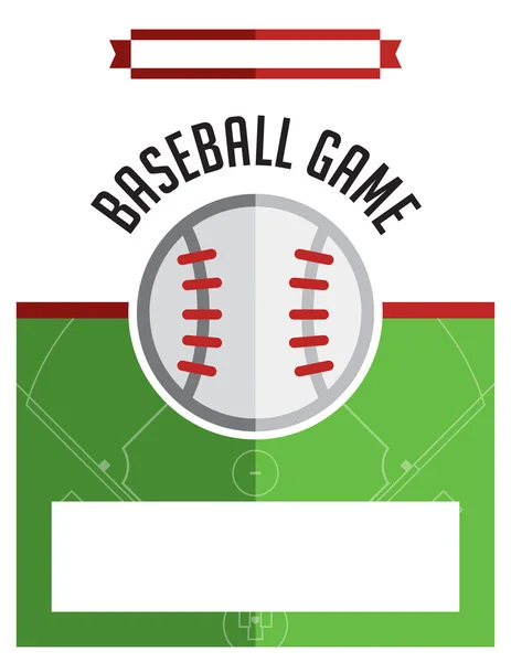 Jeu de baseball Illustration Flyer — Image vectorielle