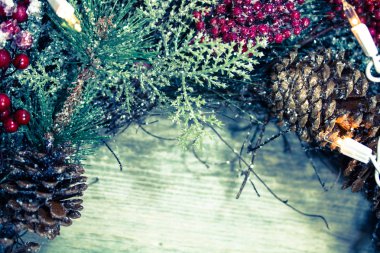 Noel tatil çelenk arka plan