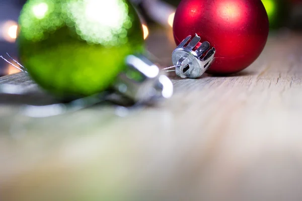 Ornamentos de Natal brilhante fundo — Fotografia de Stock