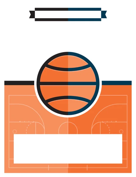 Ilustração do folheto do jogo de basquete —  Vetores de Stock