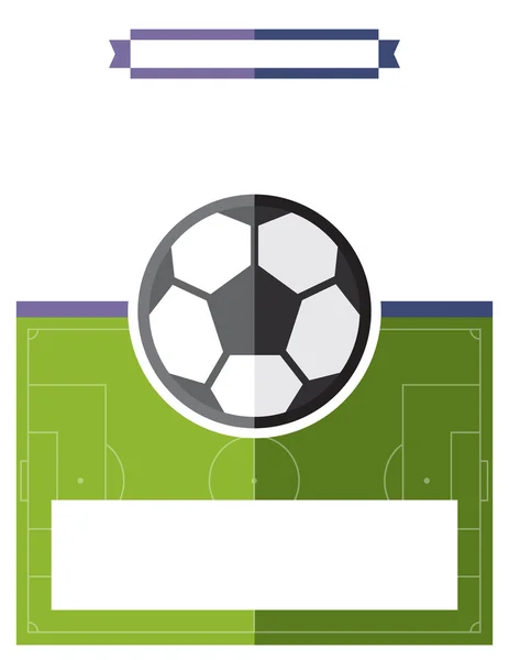 Soccer labdarúgó játék szórólap illusztráció — Stock Vector
