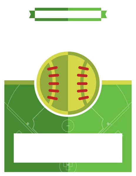 Softball Game Flyer Illustration — Stock Vector