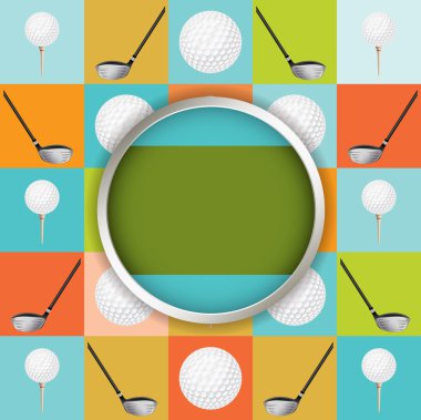Vektör Golf Turnuvası çizim