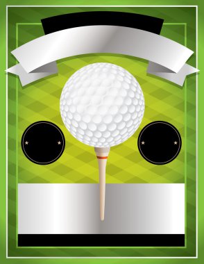 Vektör Golf Turnuvası el ilanı çizim