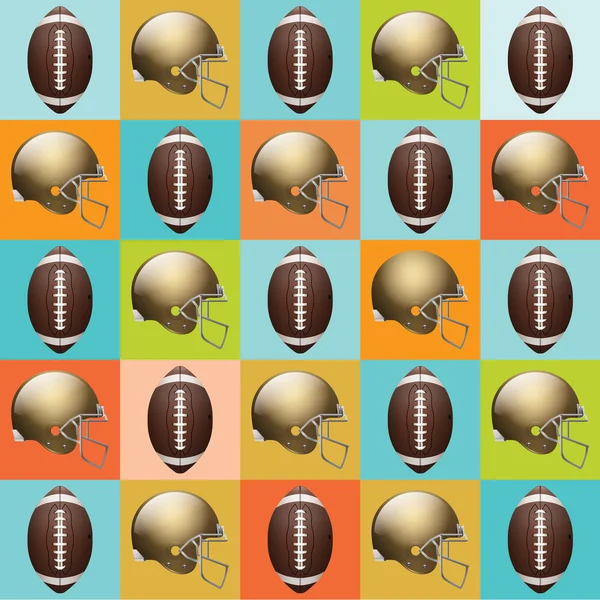 Vektor American Football Pattern Illustration - Stok Vektor