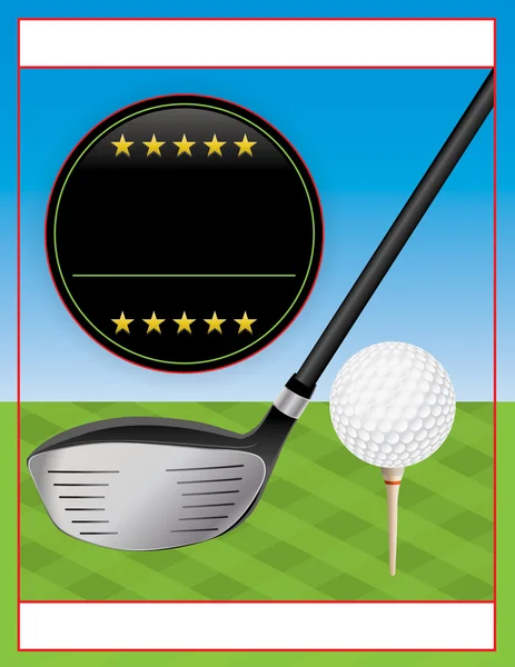 Vector Golf Tournament Flyer Ilustração —  Vetores de Stock