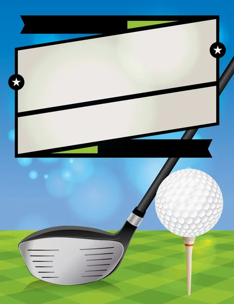 Vector Golf Tournament Flyer Illustration — Stock Vector