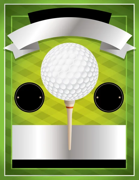 Vector Golf Tournament Flyer Illustration — Stock Vector