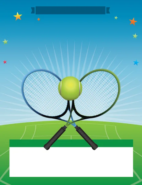 Ilustrasi Vector Tennis Tournament - Stok Vektor