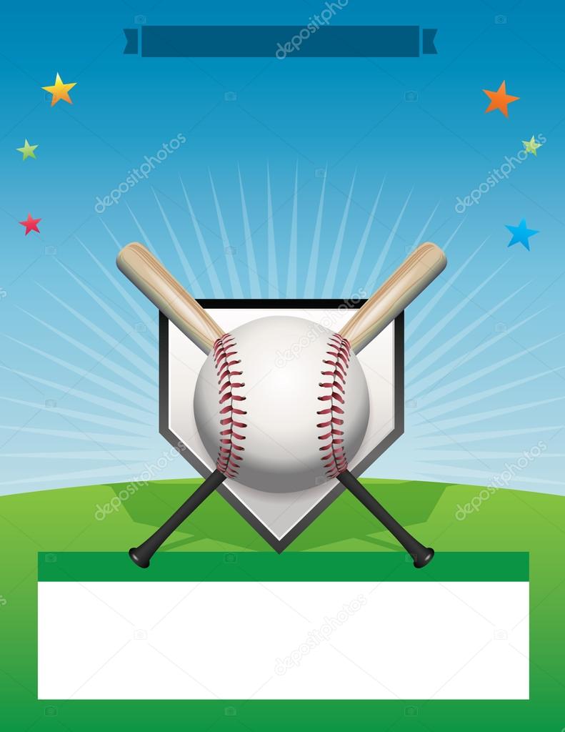 Vector Baseball Flyer Background Illustration