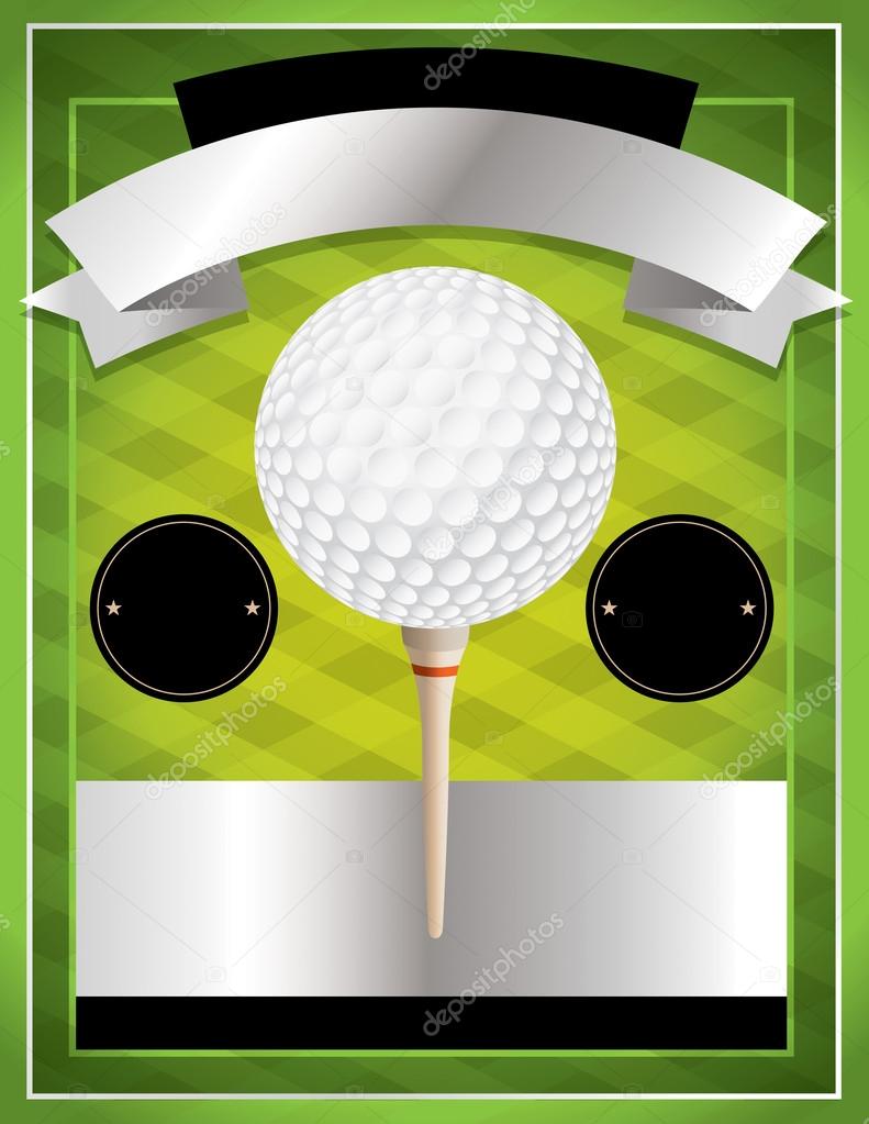 Vector Golf Tournament Flyer Illustration