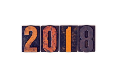 2018 Letterpress türü izole kavramı