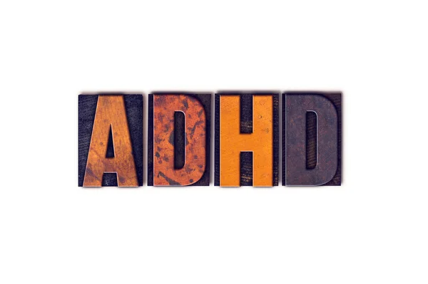ADHD-konceptet isolerade boktryck typ — Stockfoto