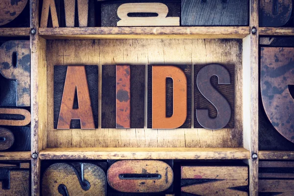 AIDS koncepcja Typografia typu — Zdjęcie stockowe