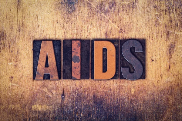 AIDS Concept Wooden Letterpress Type — Stock Photo, Image