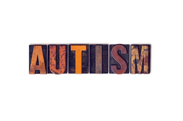 Autism konceptet isolerade boktryck typ — Stockfoto