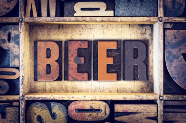 Beer Concept Letterpress Type — Stock Photo, Image