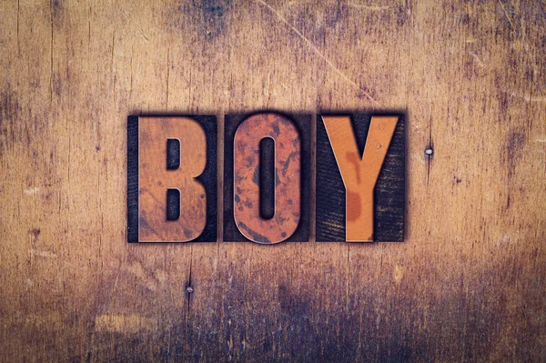 Boy Concept Type de presse à lettres en bois — Photo
