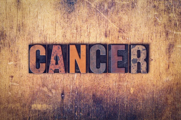 Type de presse à lettres en bois Cancer Concept — Photo