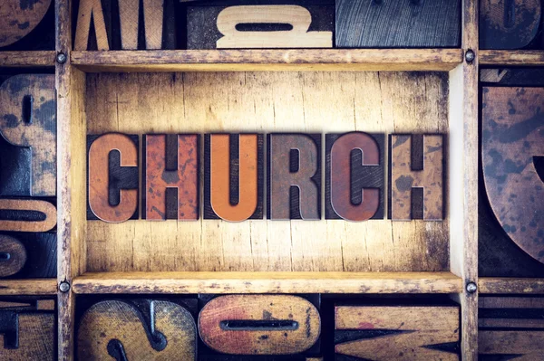 Church Concept Letterpress Type — Stock Photo, Image