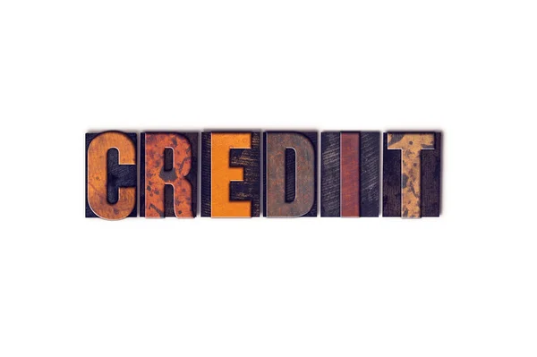Credit Concept Isolated Letterpress Type — Stock Photo, Image
