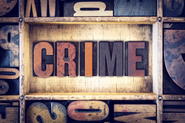 Crime Concept Letterpress Type — Stock Photo, Image