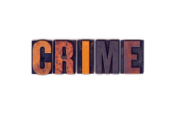 Crime Concept Isolated Letterpress Type — Stock Photo, Image