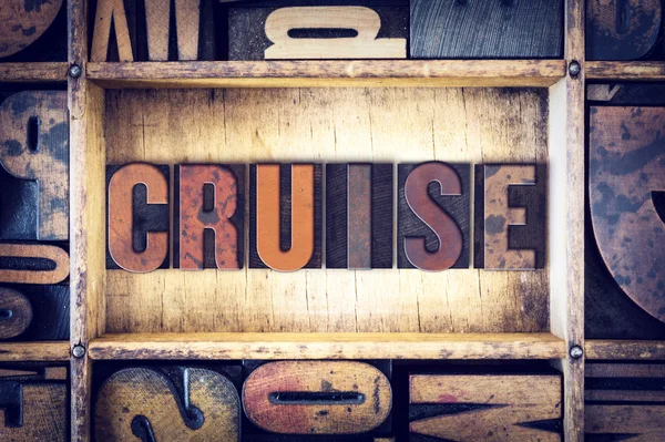 Cruise kavramı Letterpress türü — Stok fotoğraf