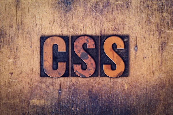 CSS konceptet trä boktryck typ — Stockfoto