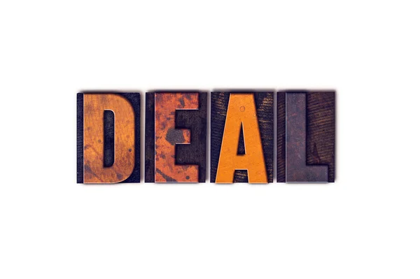 Deal Concept Isolated Letterpress Type — Stock Photo, Image