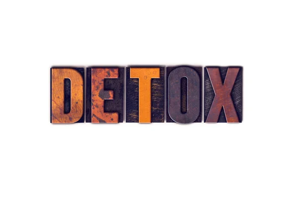 Detox Concept geïsoleerd boekdruk Type — Stockfoto