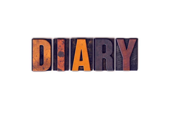 Diary Concept Tipo de tipografía aislada —  Fotos de Stock