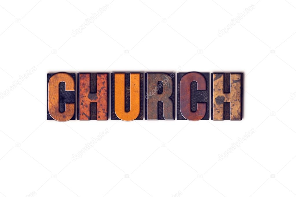 Church Concept Isolated Letterpress Type