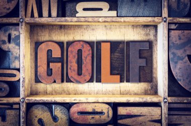 Golf kavramı Letterpress türü