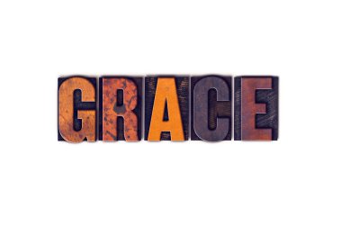 İzole Grace kavramı Letterpress türü