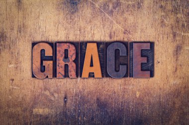 Grace kavramı ahşap Letterpress türü