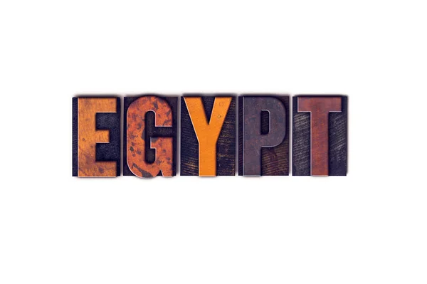 Egito Conceito Isolado Tipo Letterpress — Fotografia de Stock