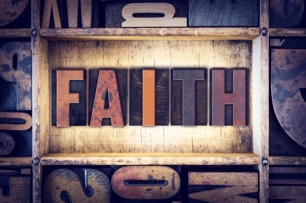 Faith Concept Letterpress Type — Stock Photo, Image