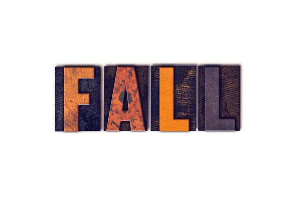 Fall Concept Isolated Letterpress Type — Stock Photo, Image