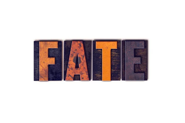 Fate Concept Isolated Letterpress Type — Stock Photo, Image