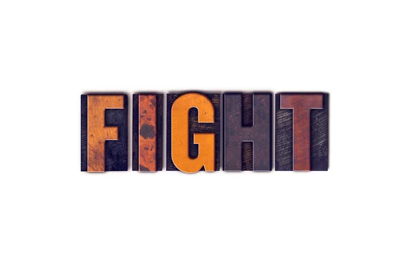 Fight Concept Isolated Letterpress Type — Stock Photo, Image