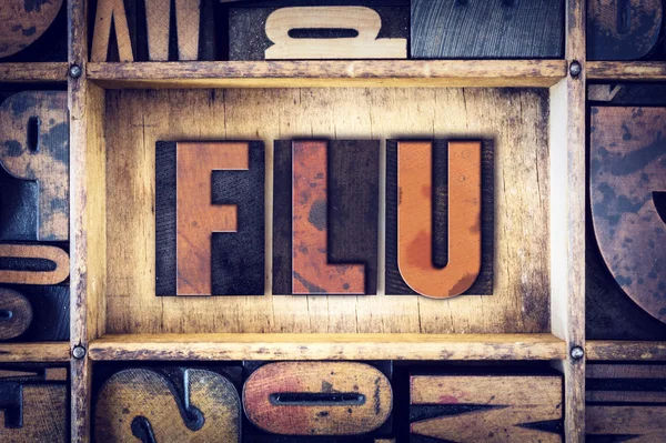 Tipo de tipografía de concepto de gripe — Foto de Stock