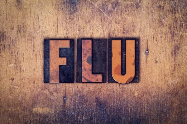 Flu Concept Wooden Letterpress Type — Stock Photo, Image